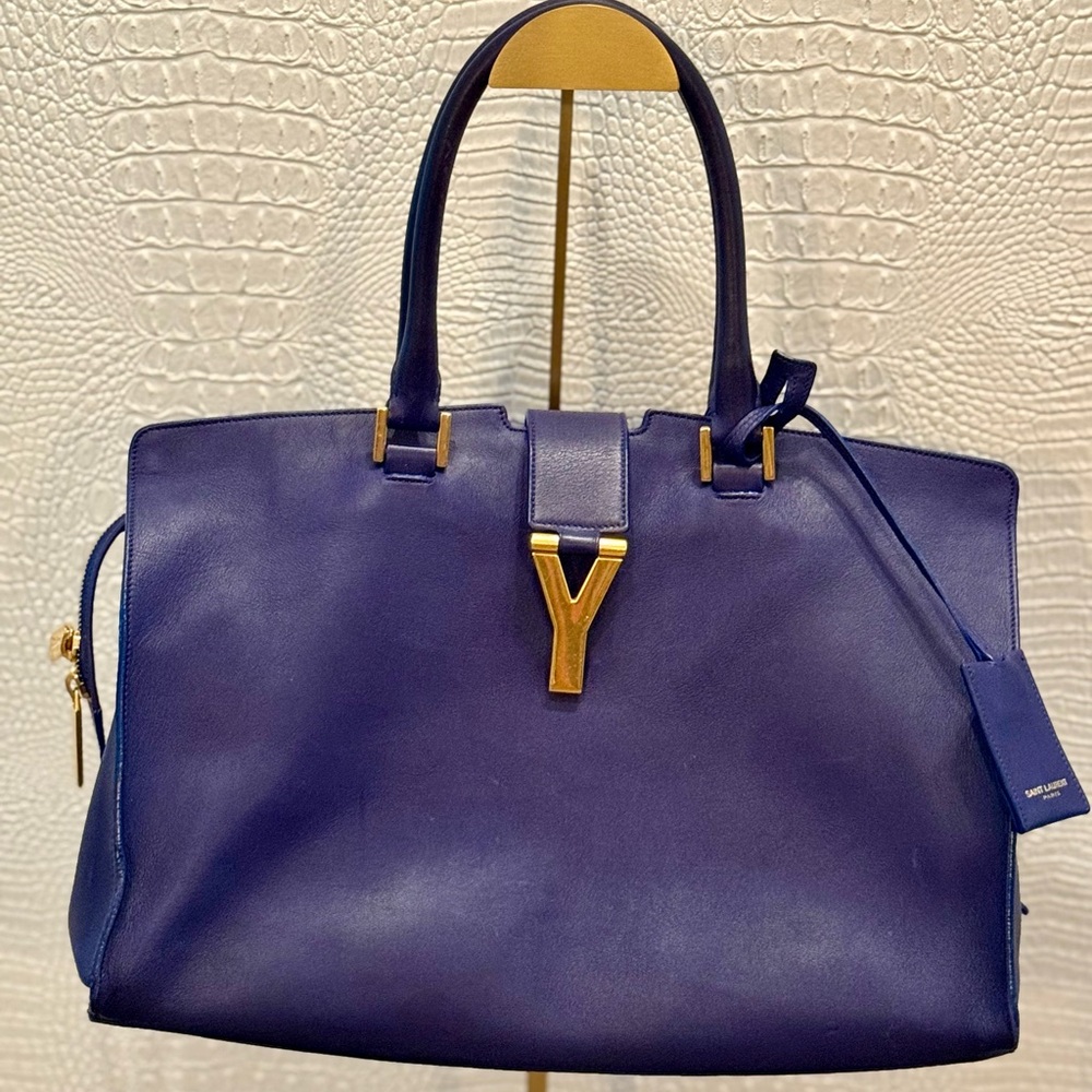 SAINT LAURENT YSL Ligne Y Bleu Royal Satchel